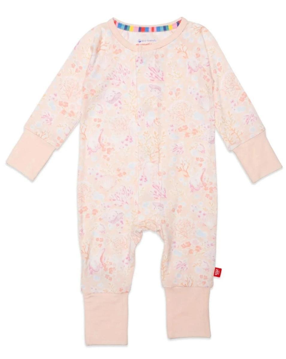 Coral Floral Magnetic Convertible Coverall