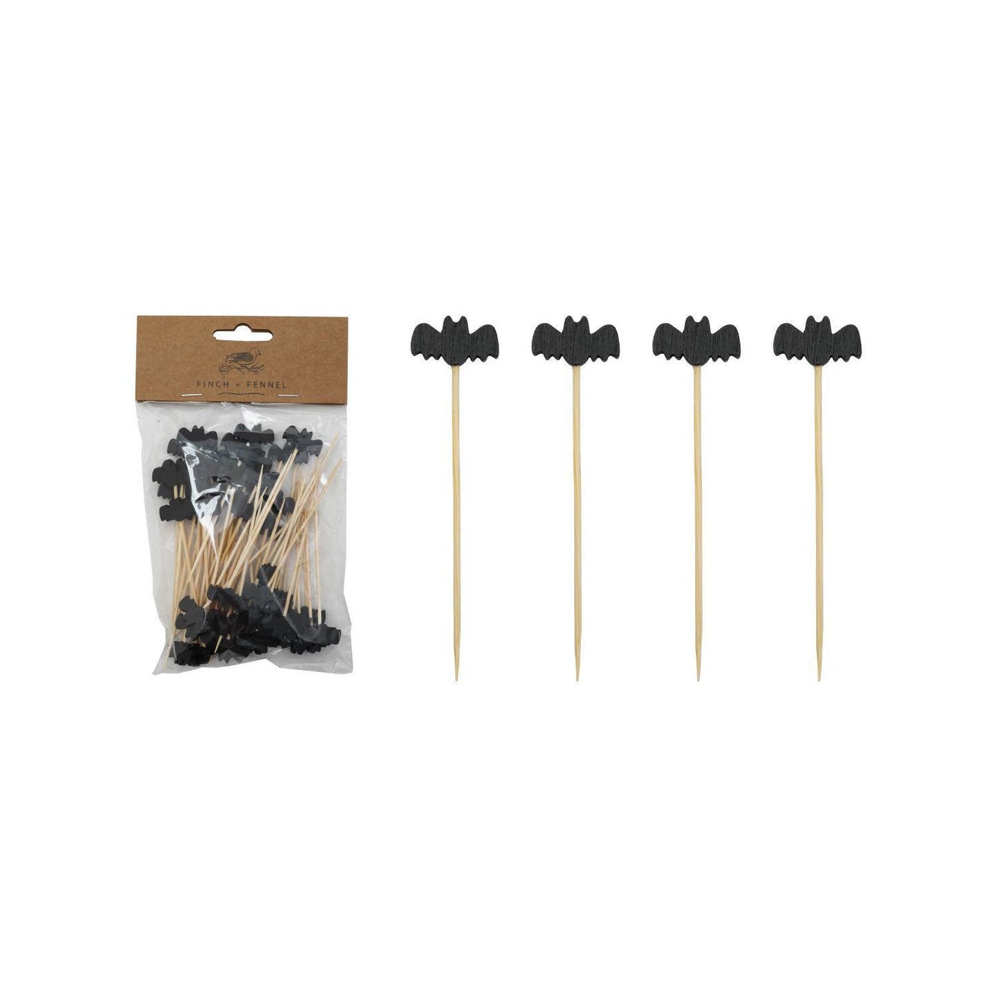 50 Bat Bamboo Skewers