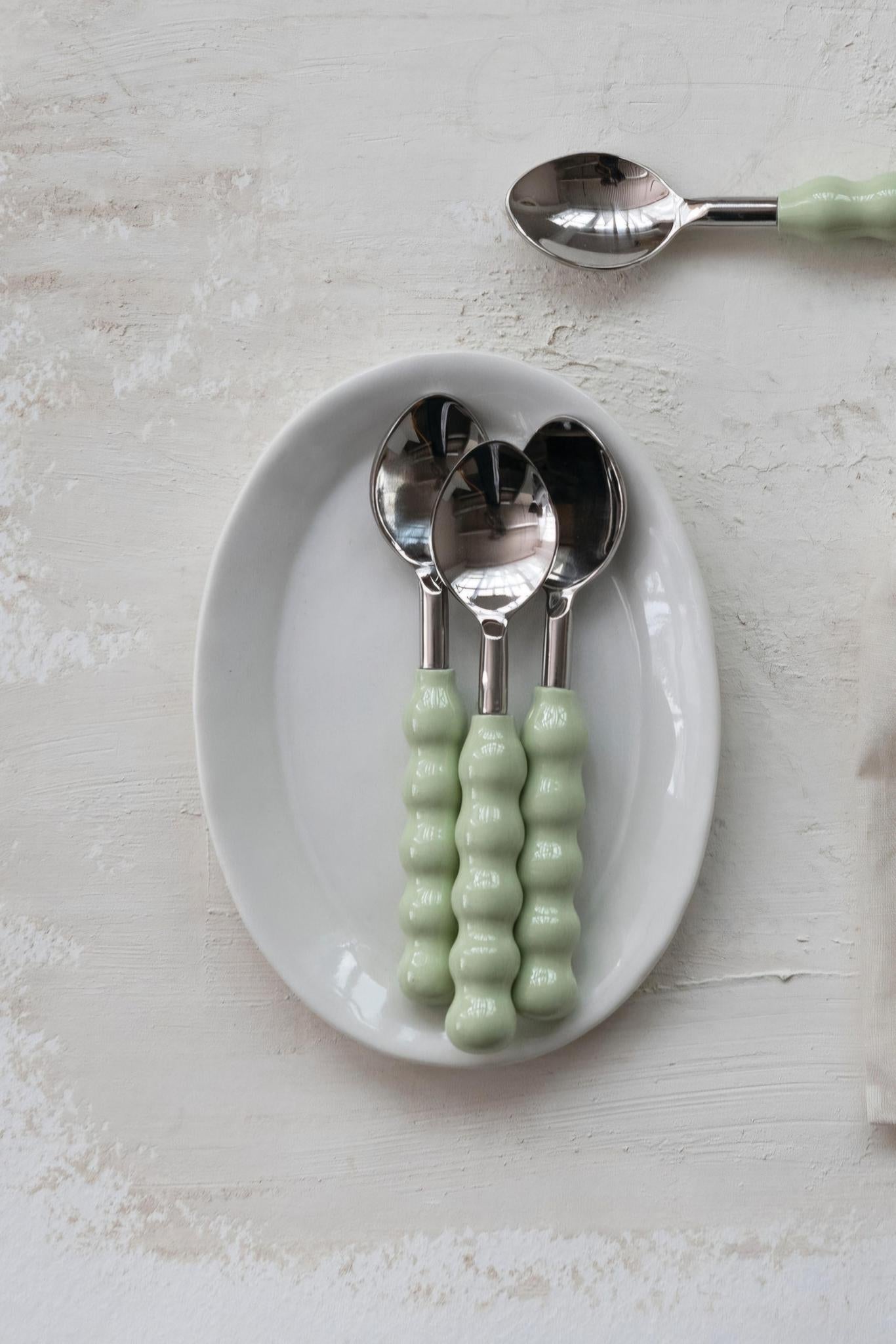 Mint Handle Stainless Spoon