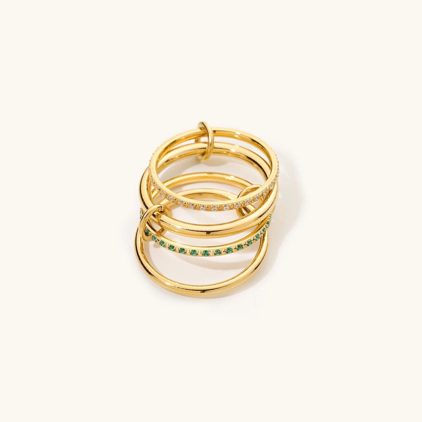 Madelyn Emerald Stacked Ring