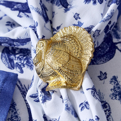 Golden Turkey Napkin Ring