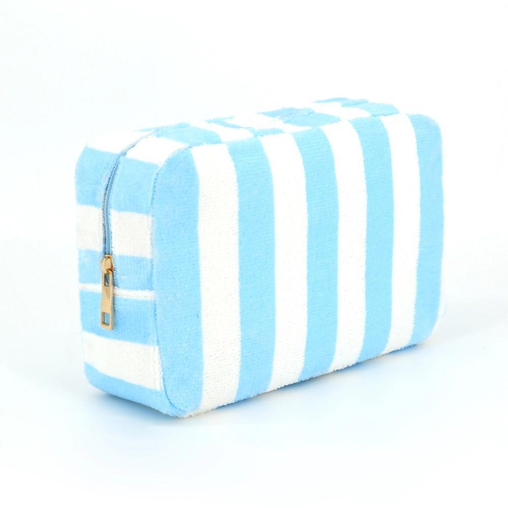 Striped Terry Cosmetic Bag w/ Monogram