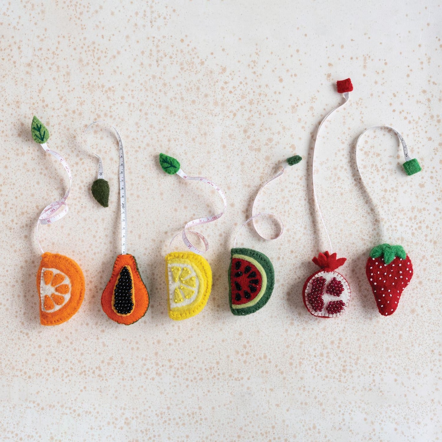 Felted Fruit Tape Measure