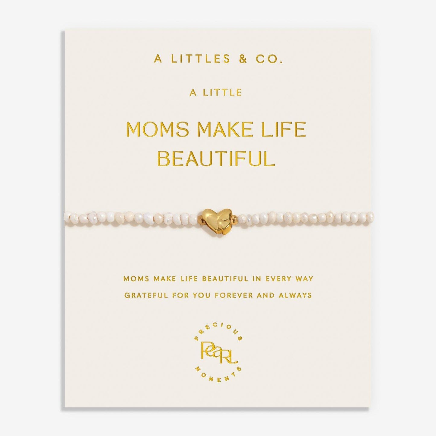 Mother's Day Pearls Heart Bracelet