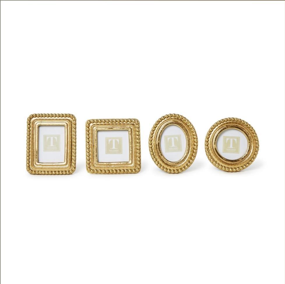 Beaded Texture Mini Gold Frames