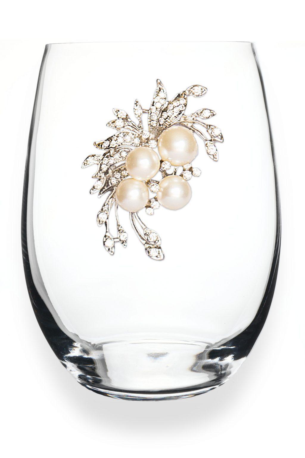 Pearl Bouquet Jeweled Glass