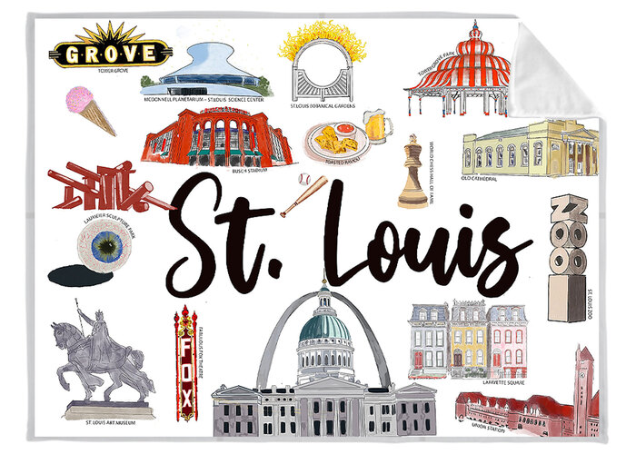 St. Louis Soft Plush Fleece Blanket - 60x80