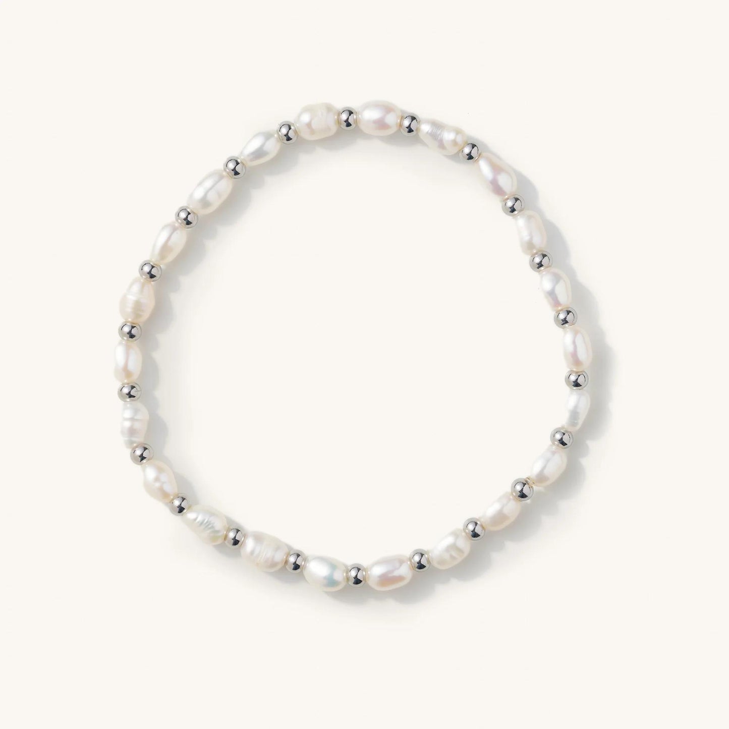 Percy Pearl Bracelet - Silver