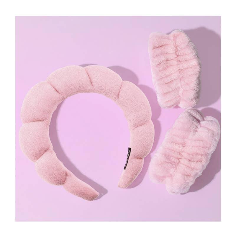 Spa Headband & Wristband Set - 3pc