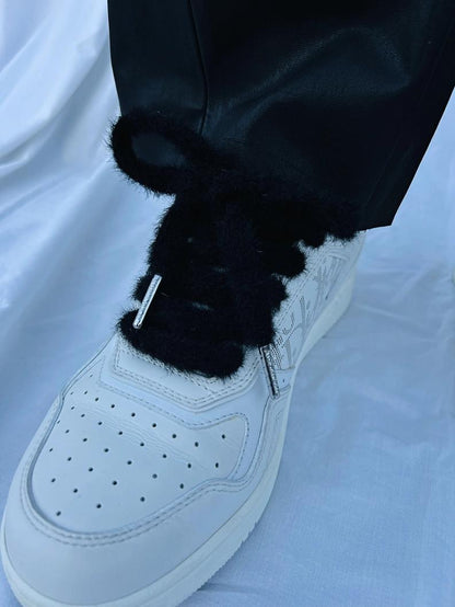 Faux Fur Plush Shoelaces