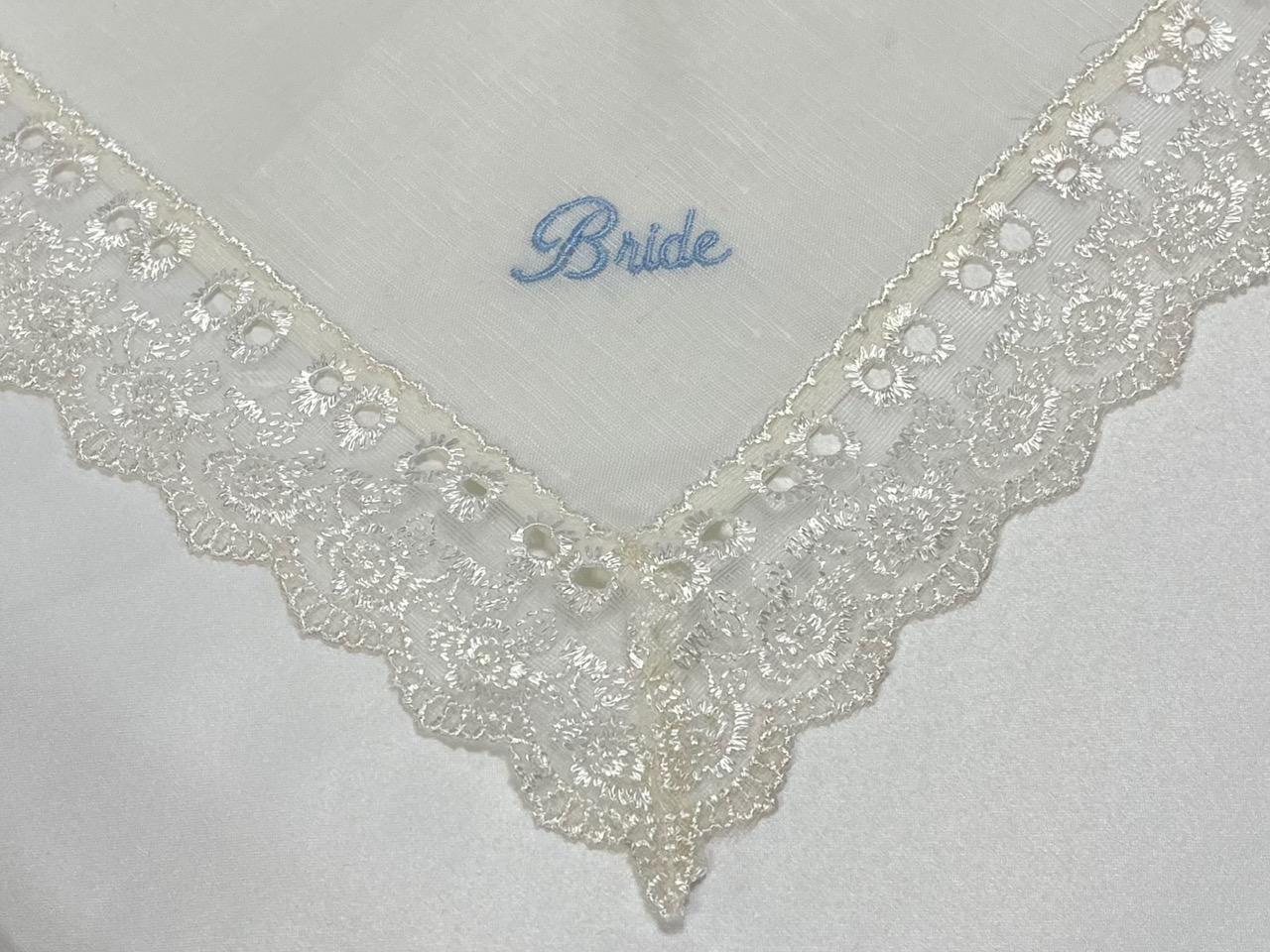 Ivory Embroidered Bridal Hanky