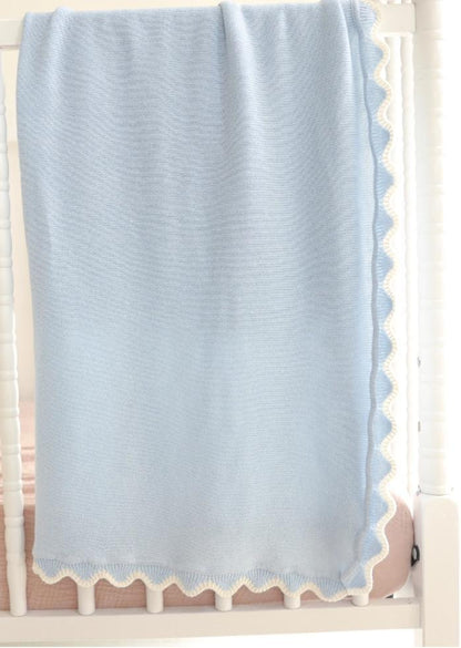 Cotton Cashmere Finley Scallop Baby Blanket