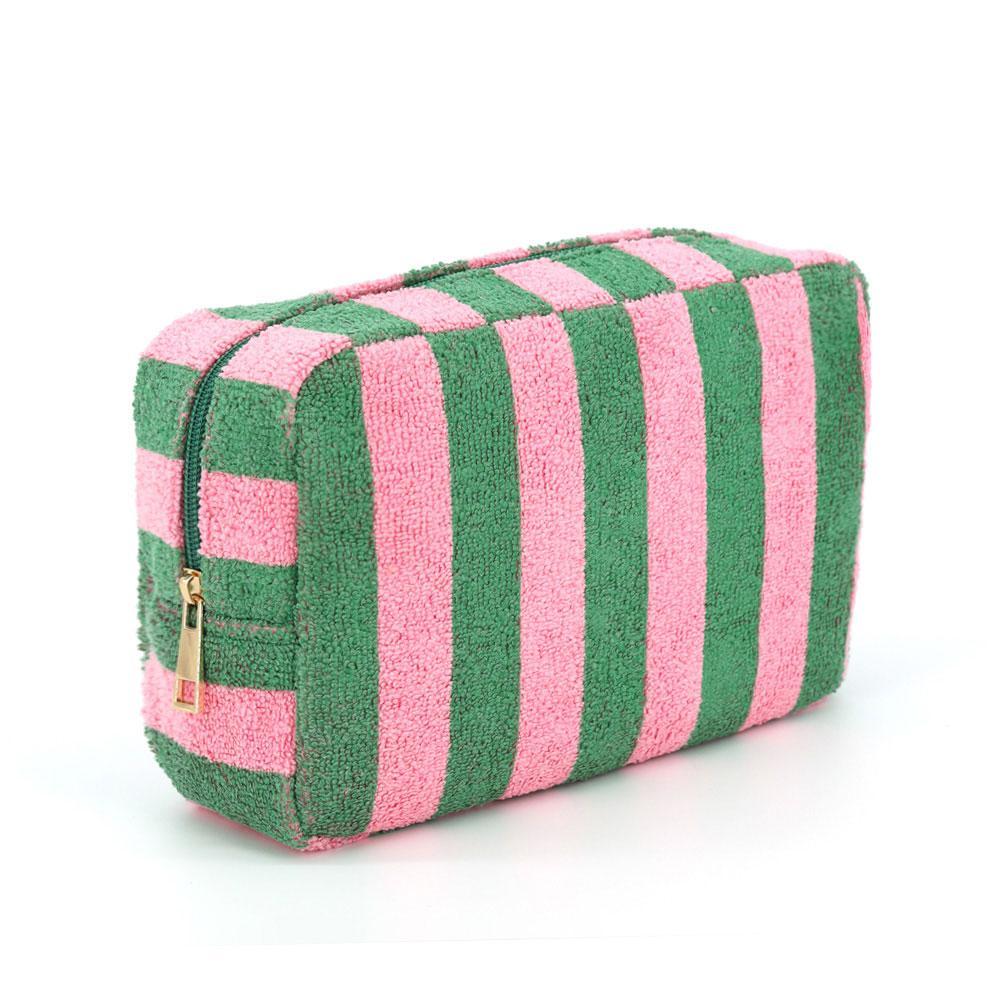 Striped Terry Cosmetic Bag w/ Monogram