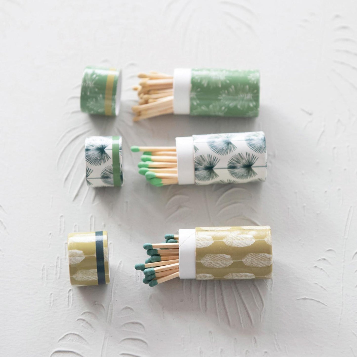 Leaf Print Set of Safety Matches