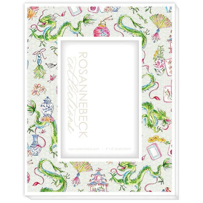 Mahjong Dragon and Icons Frame