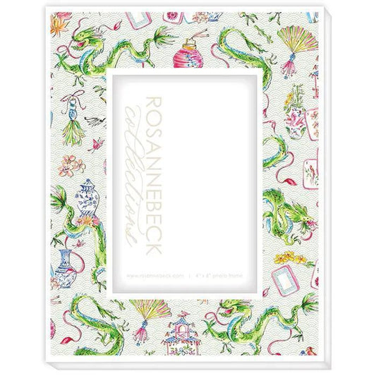 Mahjong Dragon and Icons Frame