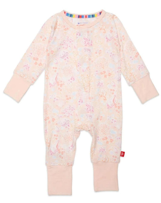 Coral Floral Magnetic Convertible Coverall