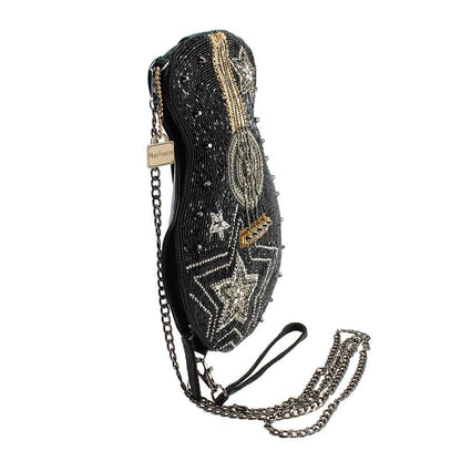Superstar Beaded Guitar Crossbody Handbag