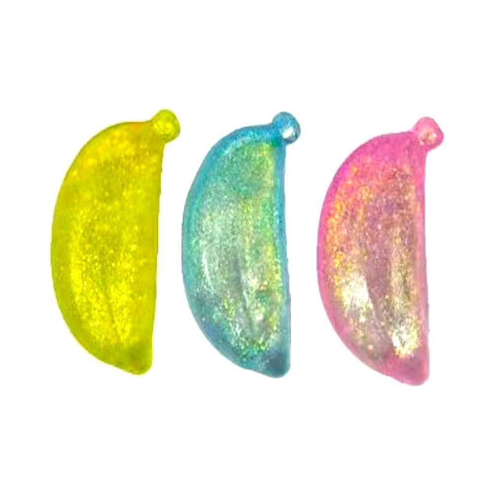 Glitter Banana Squeeze Squishy Stress Relief Toy