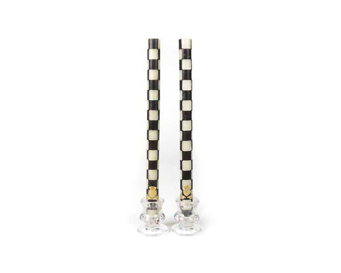 Check Dinner Candles - Set of 2