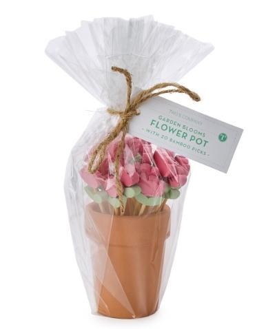 Flower Cocktail Picks in Pot