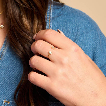 Rosie Dainty Crystal Adjustable Ring