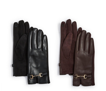 Madison Glove in Vegan Leather Upper with Microsuede Palm and Touchscreen Fingertips