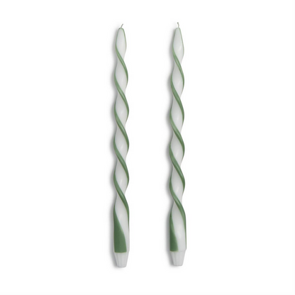 15.75" Twist & Glow Taper Candles - Set/2