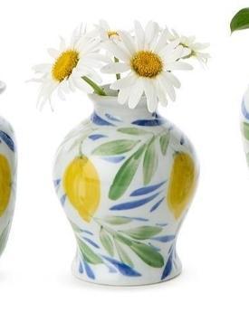 Hand-Painted Mini Lemon Vase
