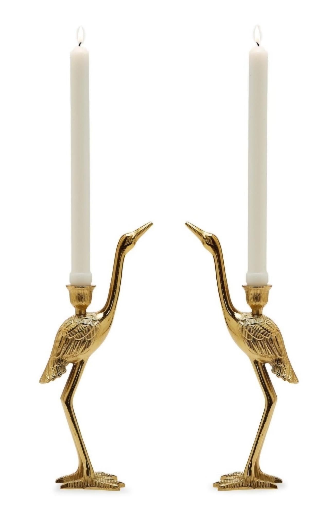 Crane Candle Holders