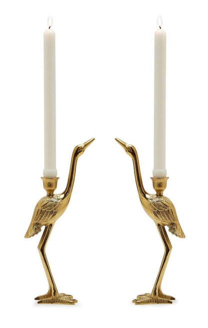 Crane Candle Holders