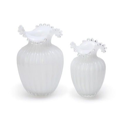 Pearl White Glass Vase