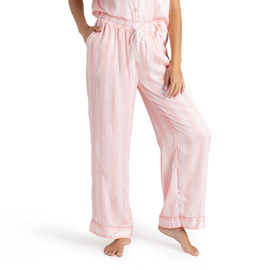 Beauty Sleep Satin Pajama Pants with Pouch