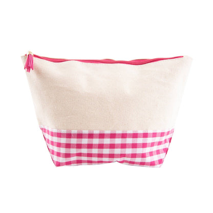 Gingham Boarding Now Cosmetic with Monogram