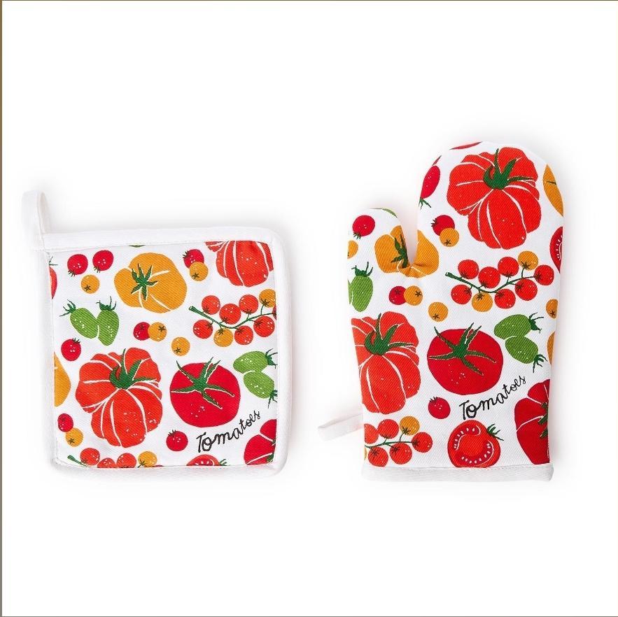 Harvest Pot Holder and Oven Mitt Set