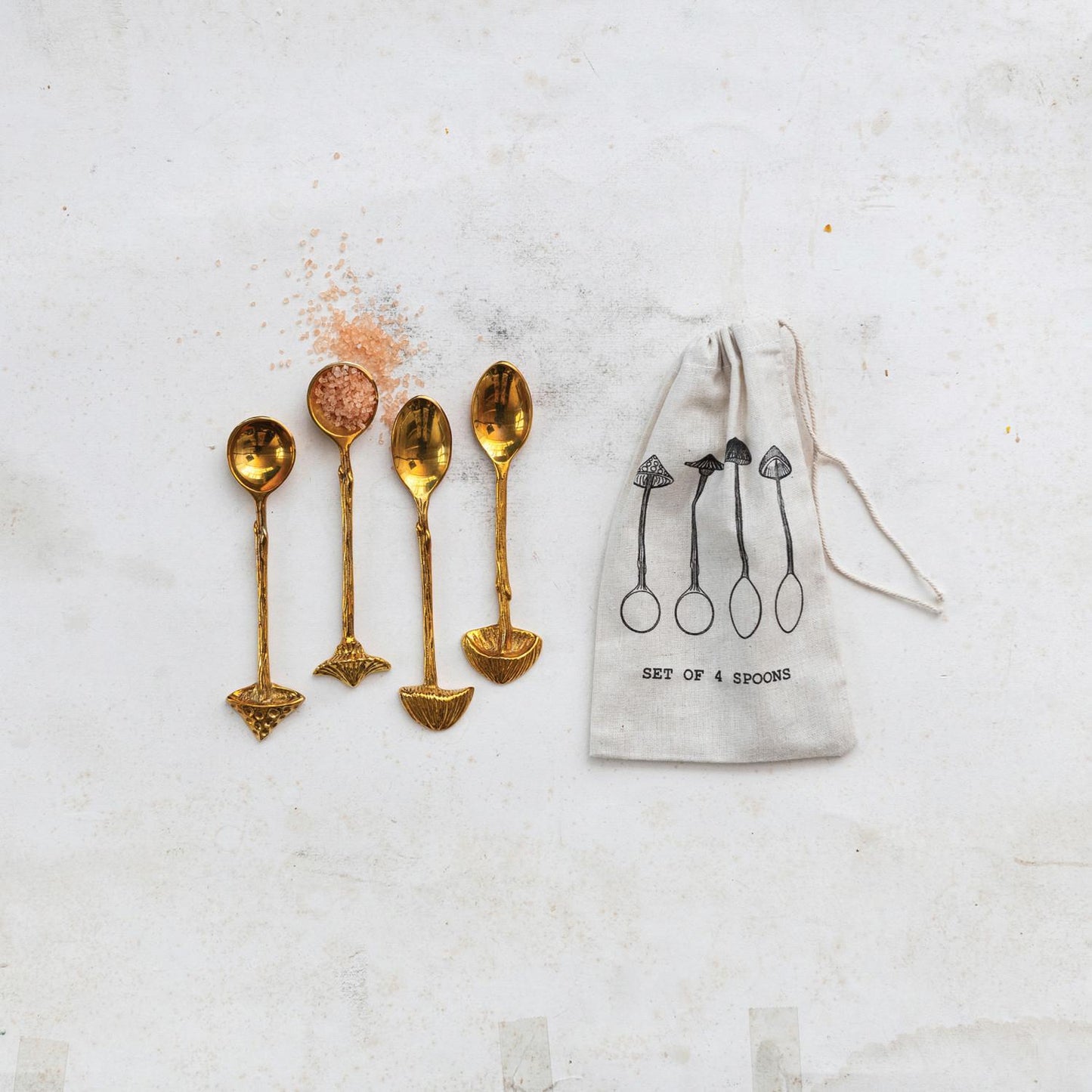 Brass Mushroom Spoons