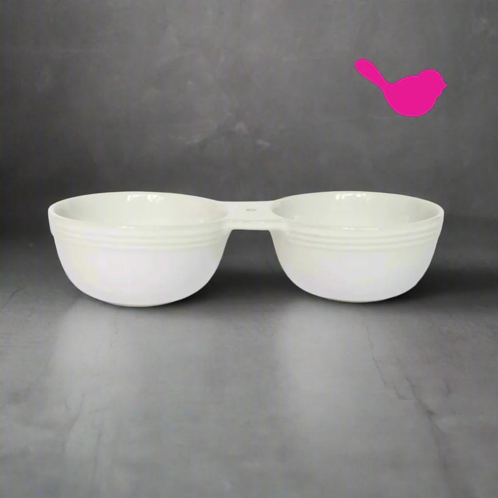 Stoneware- Pinstripes Double Dipper