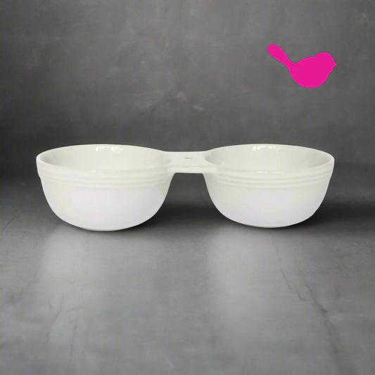 Stoneware- Pinstripes Double Dipper