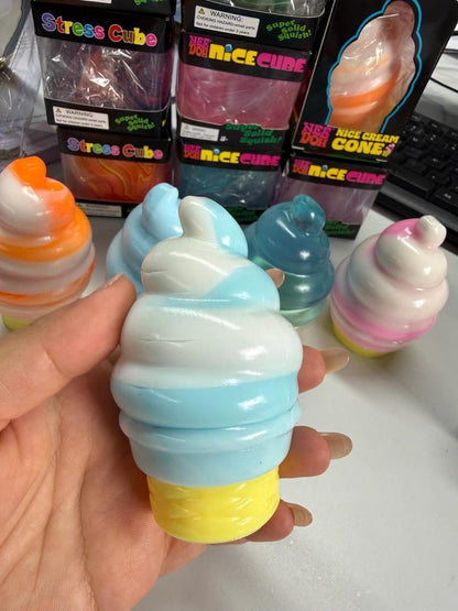 Nice cream cone squishy fidget toy