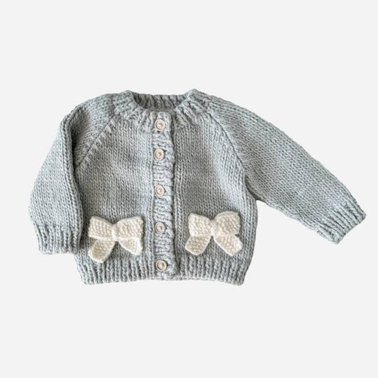 Bow Cardigan - Bowie Grey