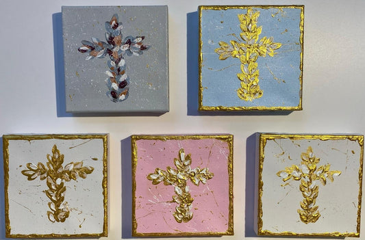 Golden Border Cross Painting
