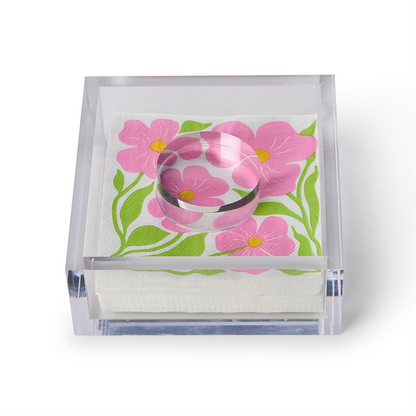 Cocktail Napkin Holder with Customizable Paper Weight