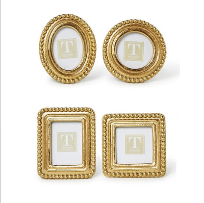 Beaded Texture Mini Gold Frames