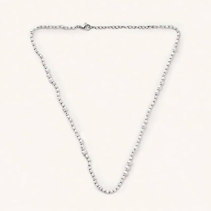 Gabby White Bead and Pearl Necklace