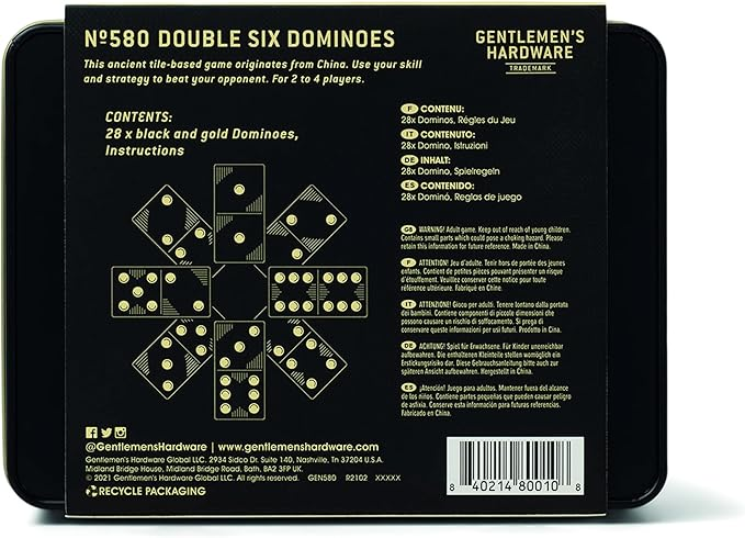 Double Six Dominoes