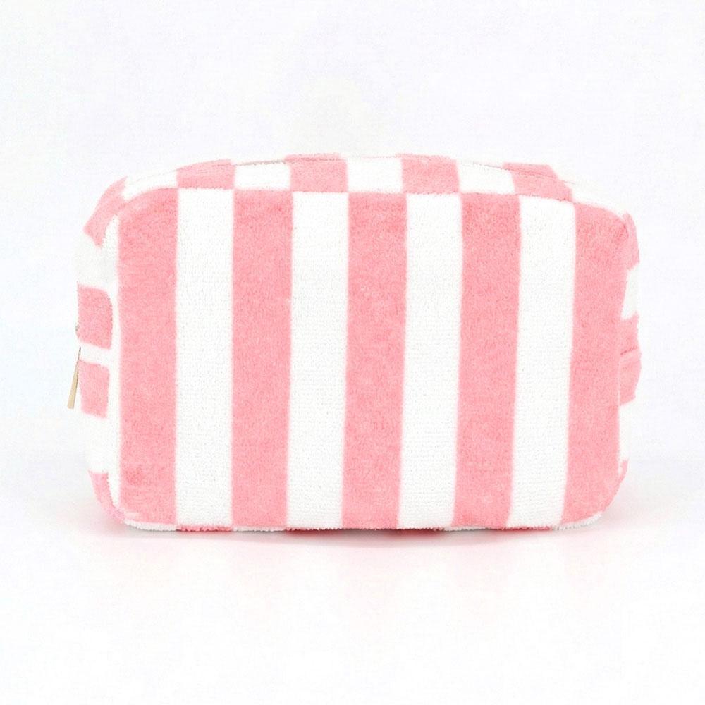 Striped Terry Cosmetic Bag w/ Monogram