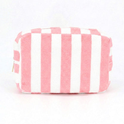 Striped Terry Cosmetic Bag w/ Monogram