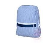 Seersucker Small Backpack with Monogram