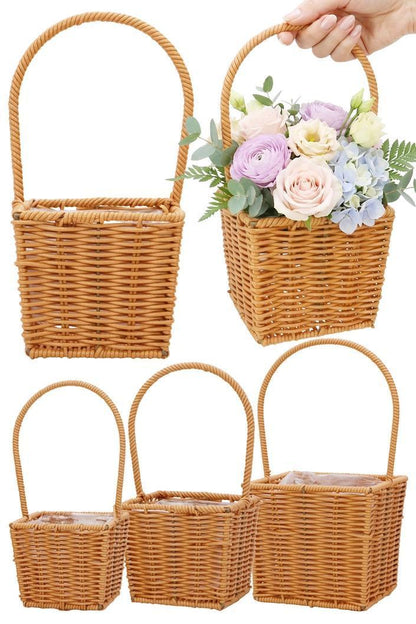 Square Rattan Style Baskets