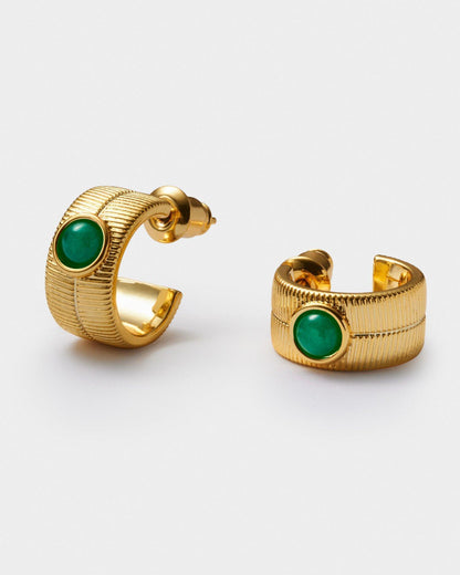 Birthstone Hoop Earrings
